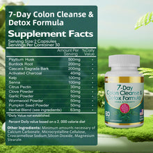 Lade das Bild in den Galerie-Viewer, 7-Day Colon Cleanse &amp; Detox Formula Capsulese - stancevita
